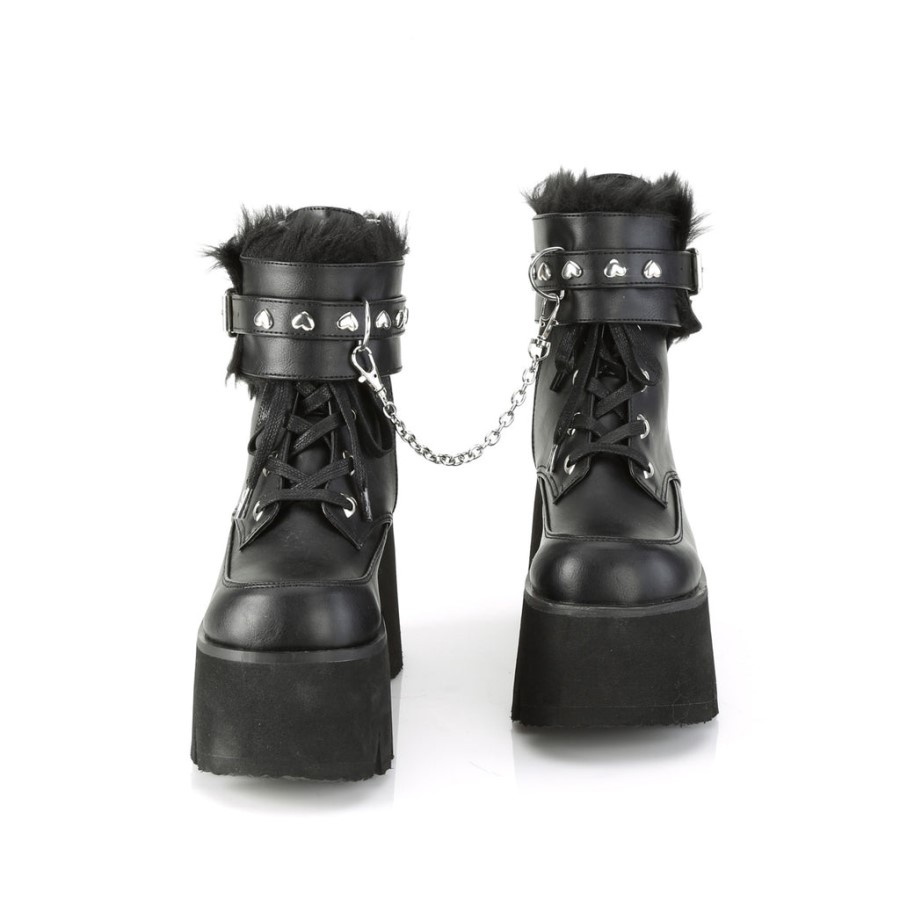 Ashes-57 Demonia Australia Black Vegan Leather