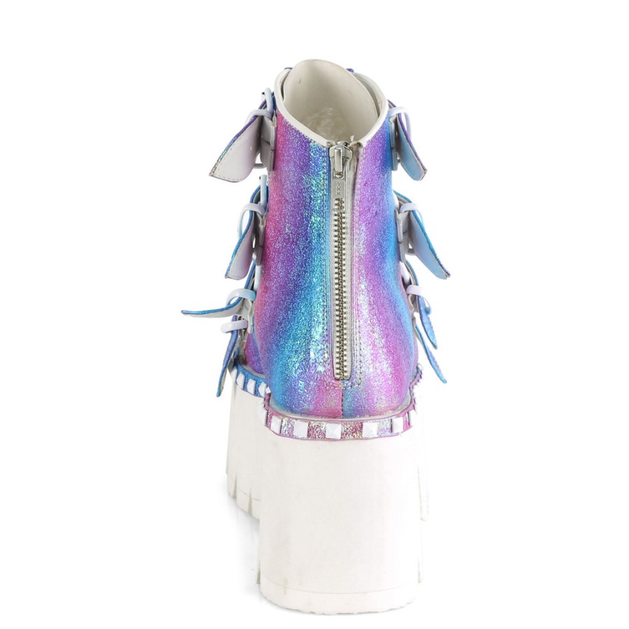 Ashes-70 Demonia Australia Multi Iridescent Vegan Leather