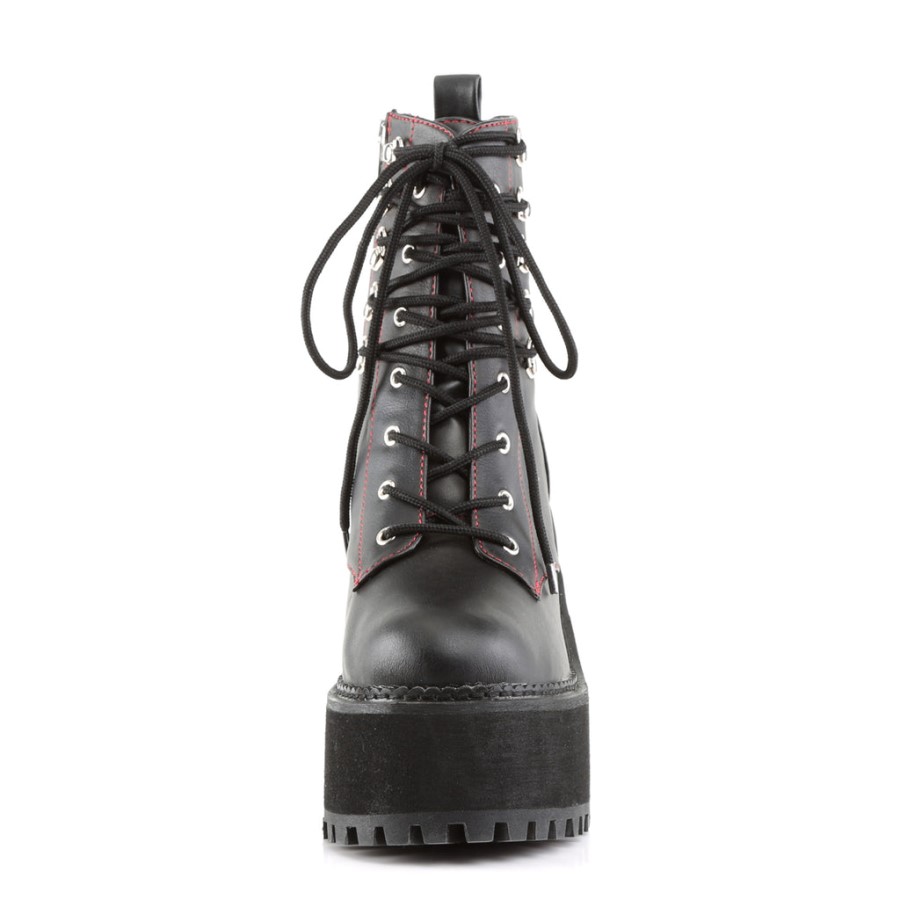 Assault-100 Demonia Australia Black Vegan Leather