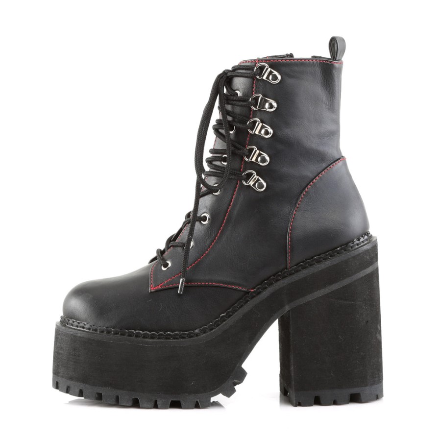 Assault-100 Demonia Australia Black Vegan Leather
