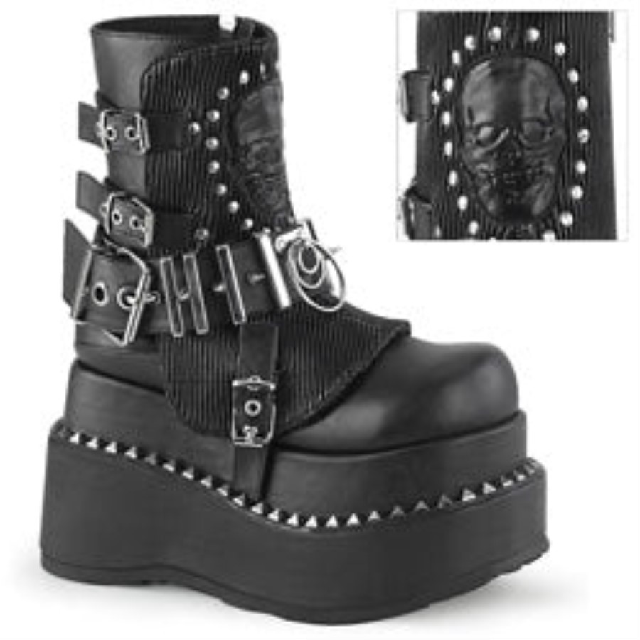 Bear-150 Demonia Australia Black Vegan Leather