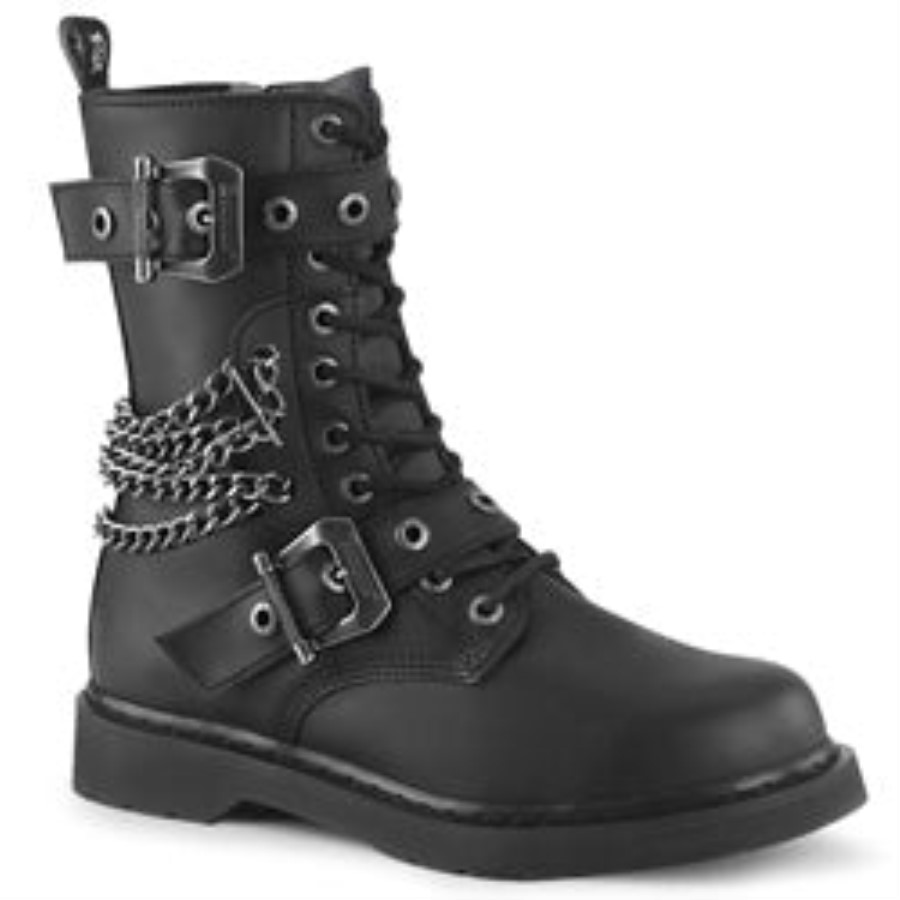 Bolt-250 Black Vegan Leather Demonia Australia