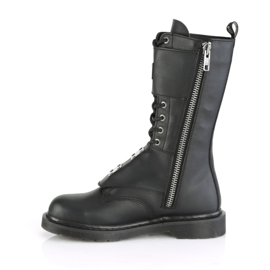 Bolt-345 Black Vegan Leather Demonia Australia
