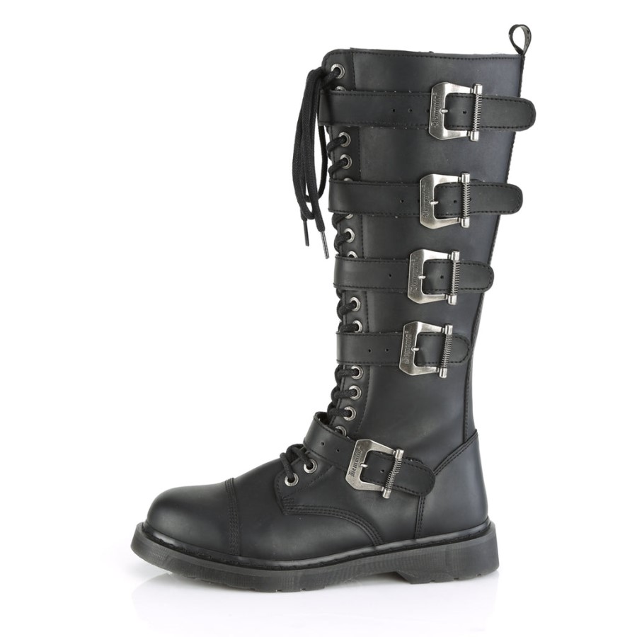Bolt-425 Demonia Australia Black Vegan Leather