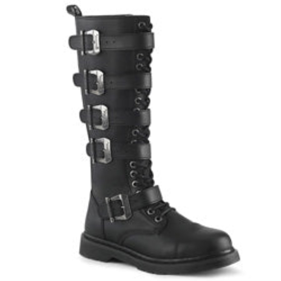 Bolt-425 Demonia Australia Black Vegan Leather