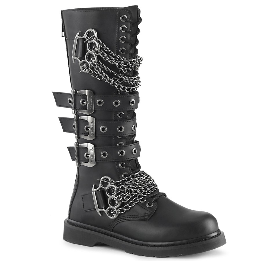 Bolt-450 Black Vegan Leather Demonia Australia