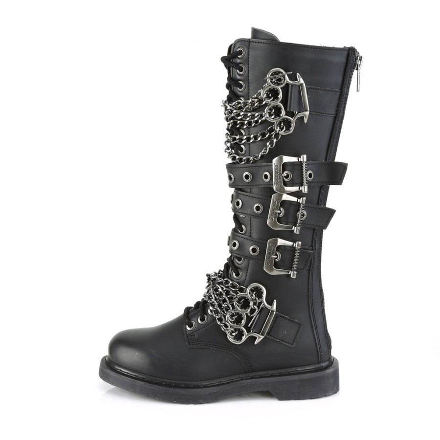 Bolt-450 Black Vegan Leather Demonia Australia