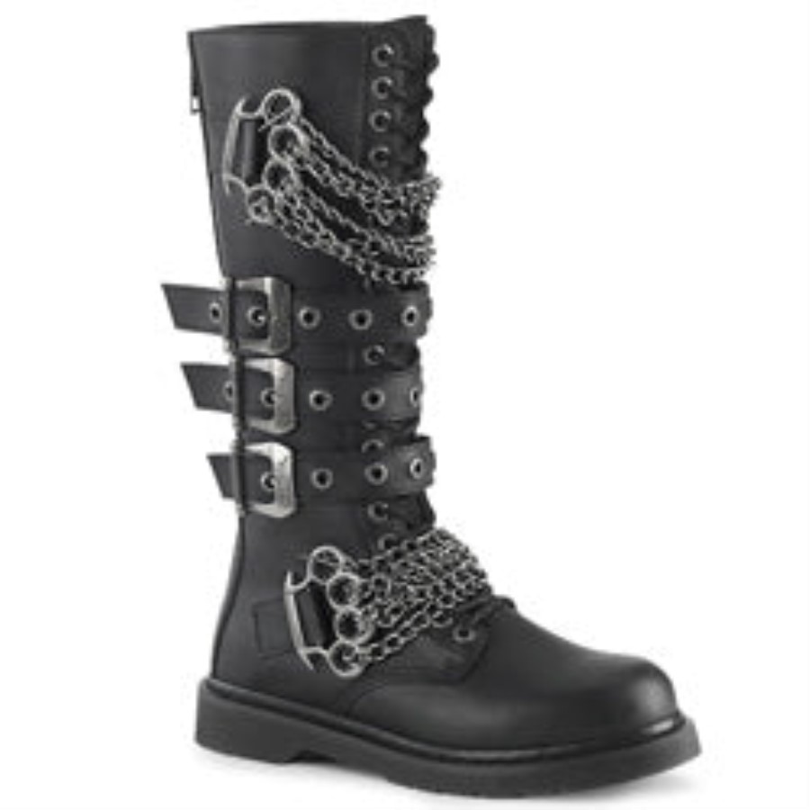 Bolt-450 Black Vegan Leather Demonia Australia