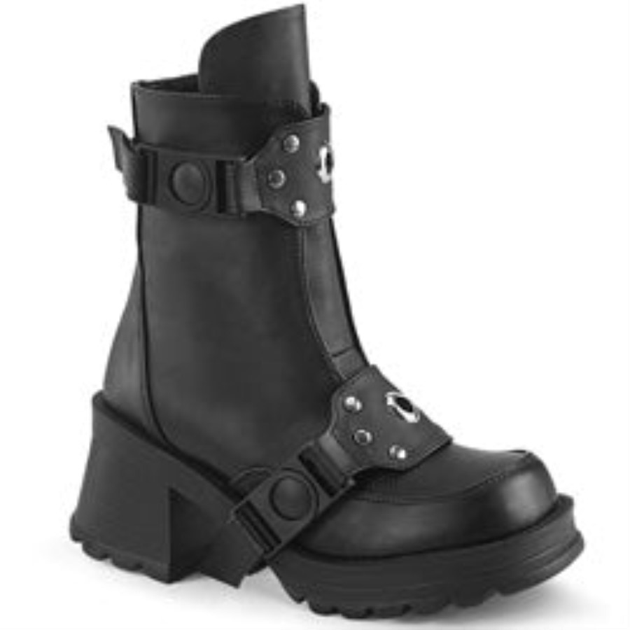 Bratty-56 Black Vegan Leather Demonia Australia