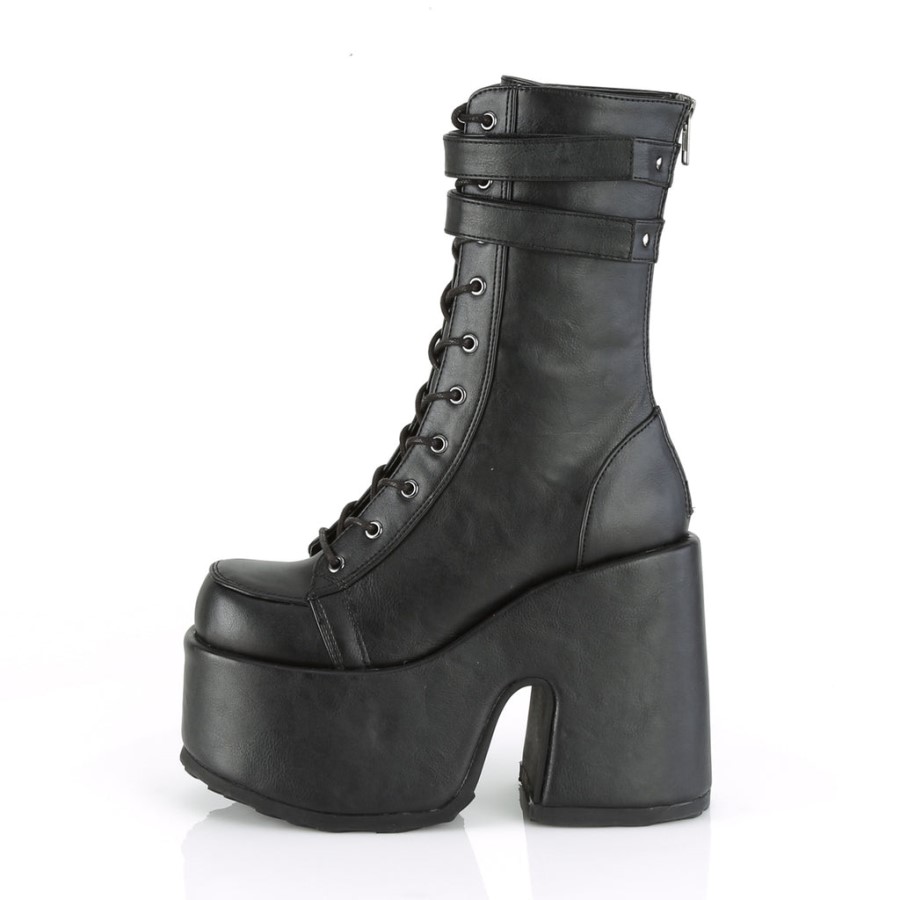Camel-250 Demonia Australia Black Vegan Leather