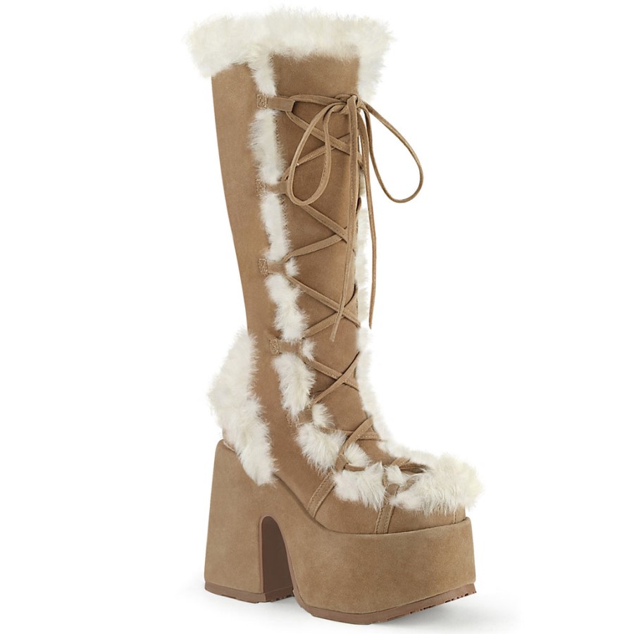 Camel-311 Demonia Australia Camel Vegan Suede