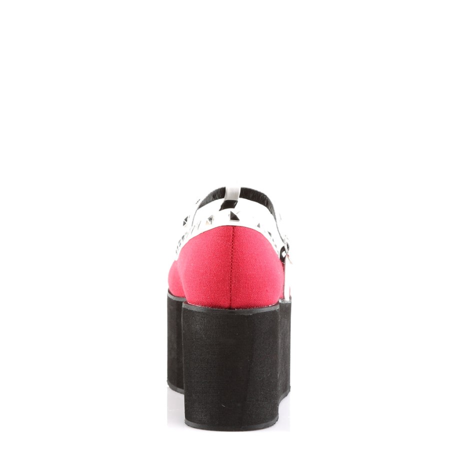 Click-07 Demonia Australia Red Canvas-Black