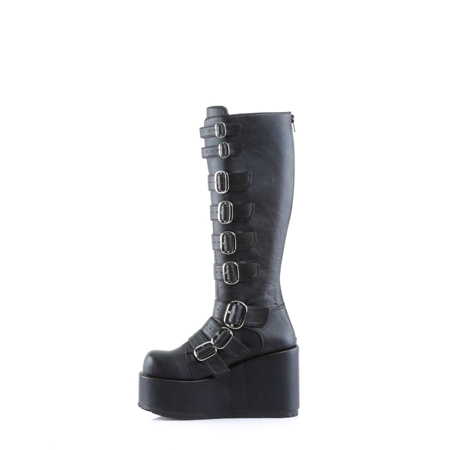 Concord-108 Black Vegan Leather Demonia Australia