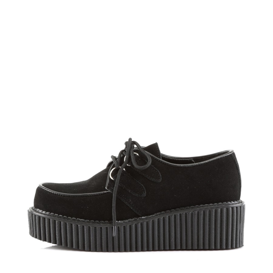 Creeper-101 Demonia Australia Black Suede