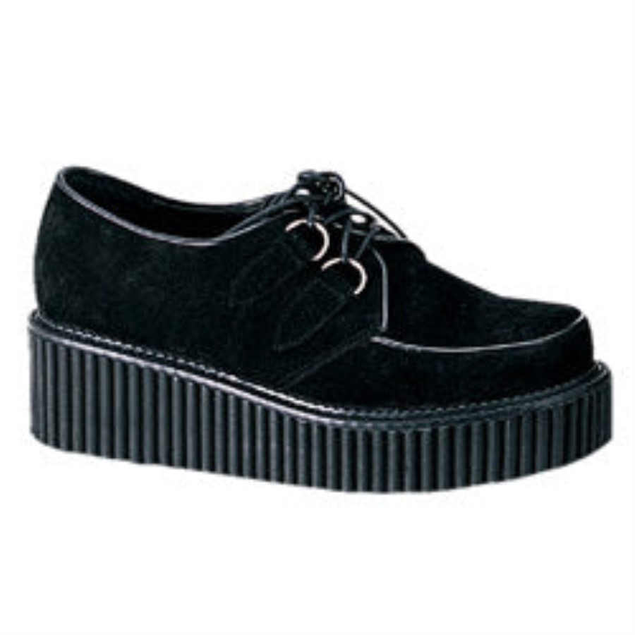 Creeper-101 Demonia Australia Black Suede