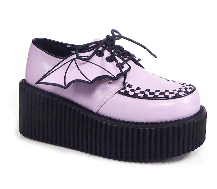Creeper-205 Demonia Australia Lavender Vegan Leather