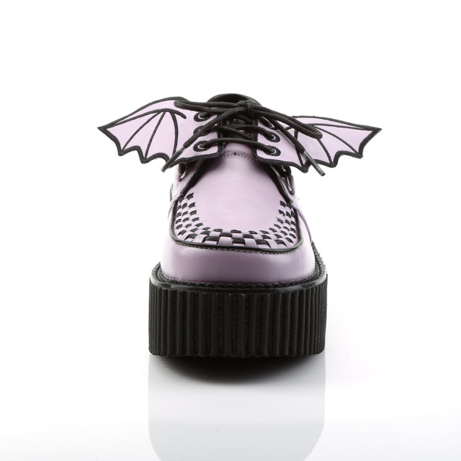 Creeper-205 Demonia Australia Lavender Vegan Leather