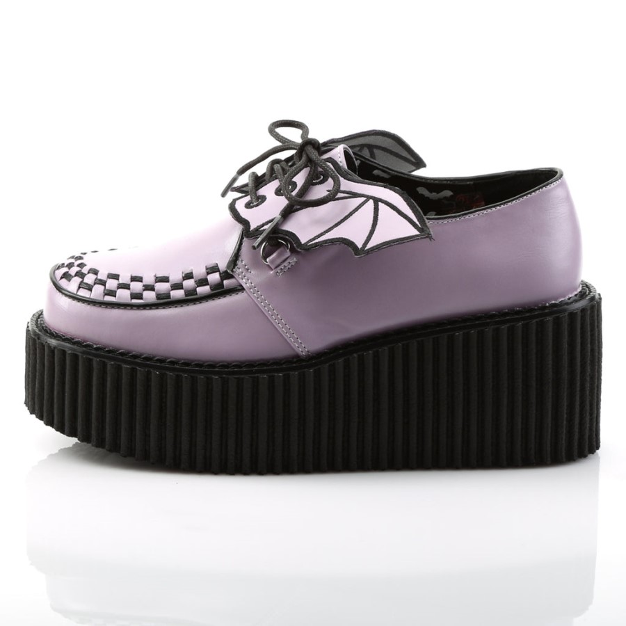 Creeper-205 Demonia Australia Lavender Vegan Leather