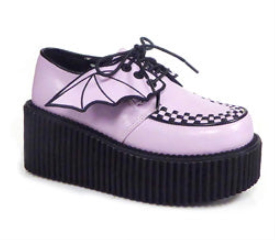 Creeper-205 Demonia Australia Lavender Vegan Leather