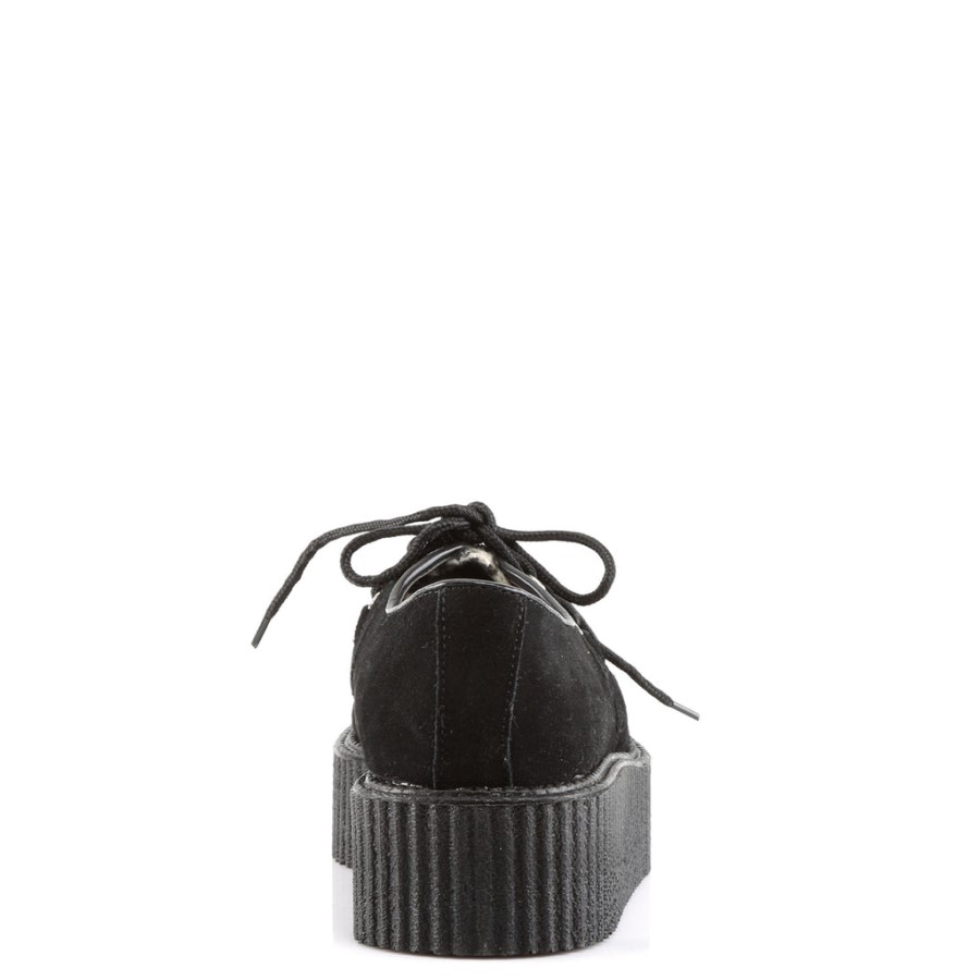 Creeper-400 Demonia Australia Black Suede-Cheetah Fur