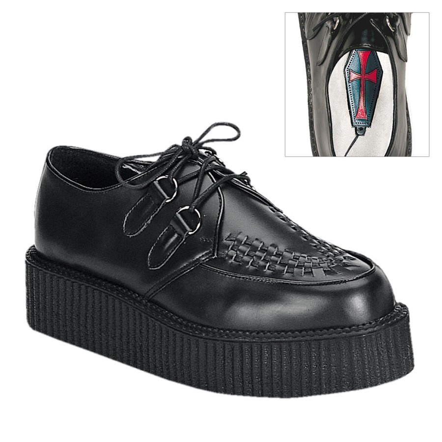 Creeper-402 Black Leather Demonia Australia