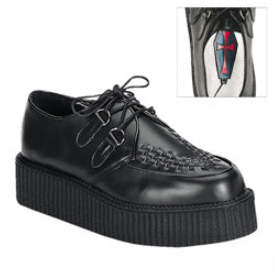 Creeper-402 Black Leather Demonia Australia