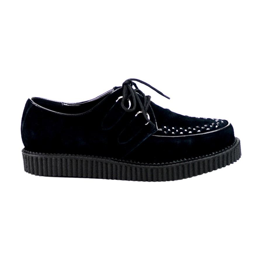 Creeper-602S Demonia Australia Black Suede