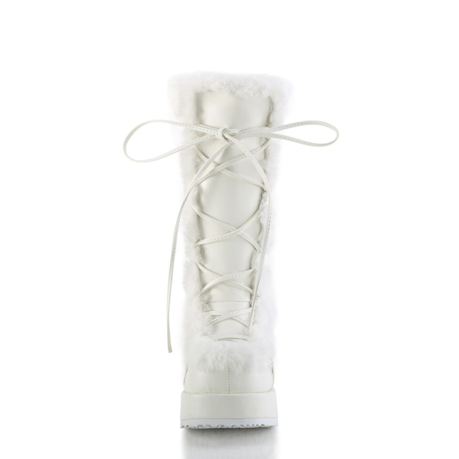 Cubby-311 Demonia Australia White Vegan Leather
