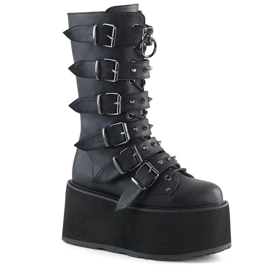 Damned-225 Black Vegan Leather Demonia Australia