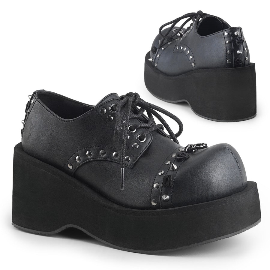 Dank-110 Demonia Australia Black Vegan Leather
