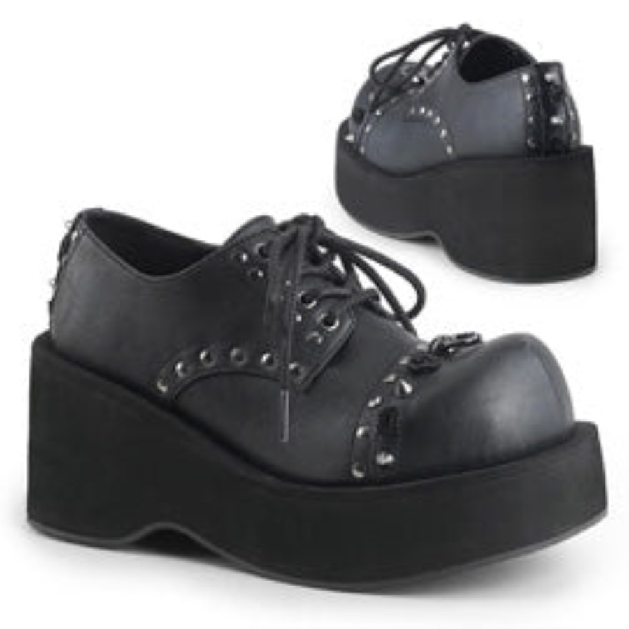 Dank-110 Demonia Australia Black Vegan Leather