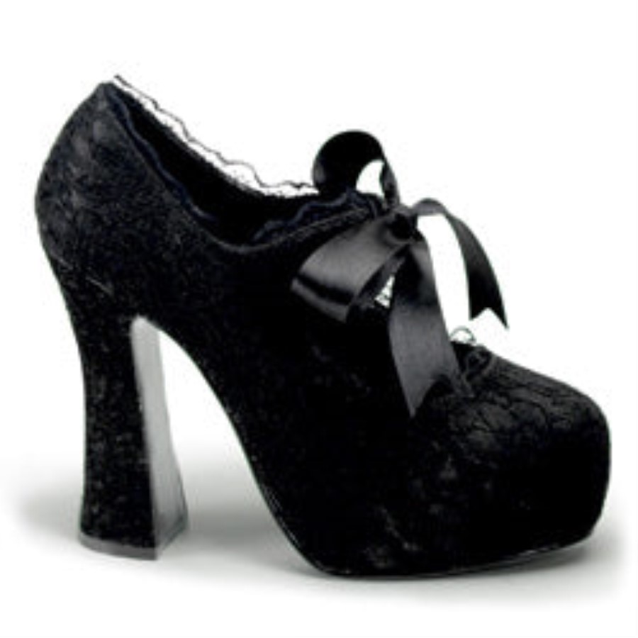 Demon-11 Black Satin-Black Lace Demonia Australia