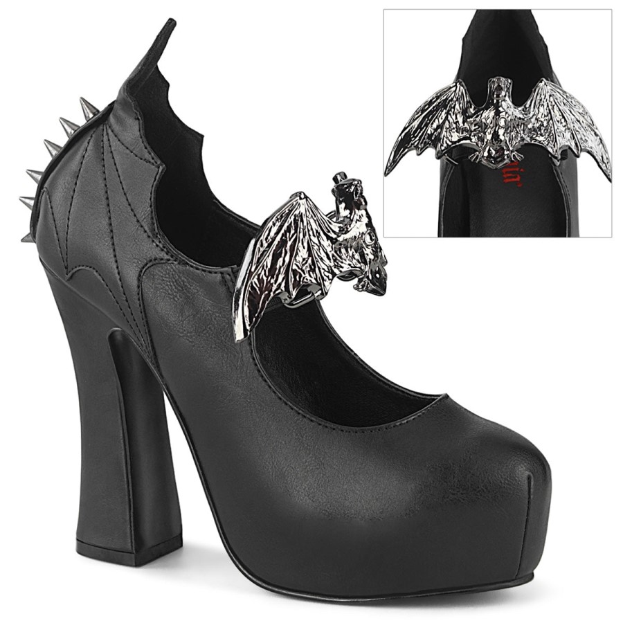 Demon-18 Demonia Australia Black Vegan Leather