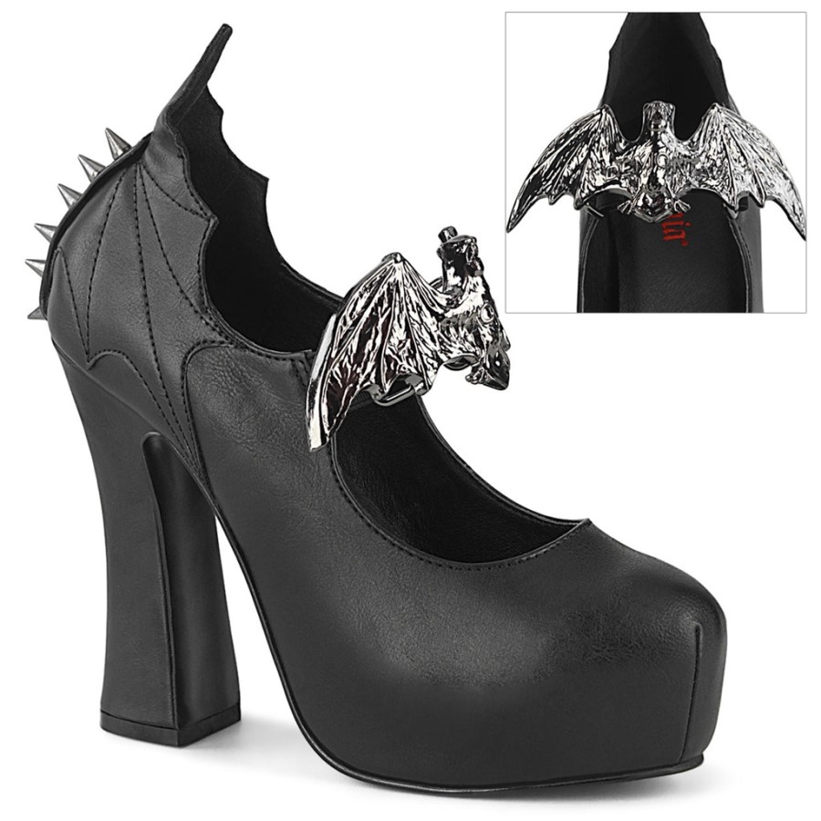 Demon-18 Demonia Australia Black Vegan Leather