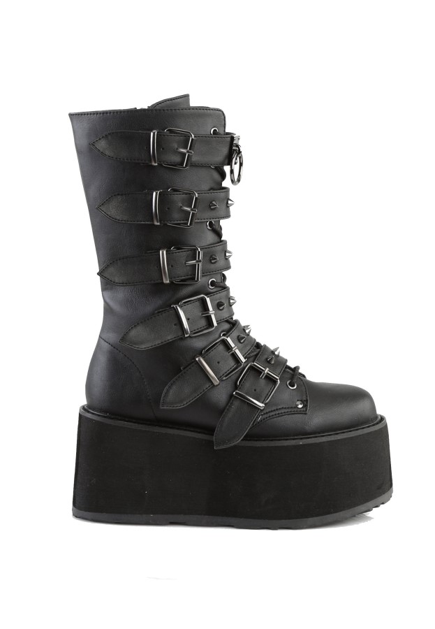 Demonia Australia Black Cowboybiker Ankle Boot