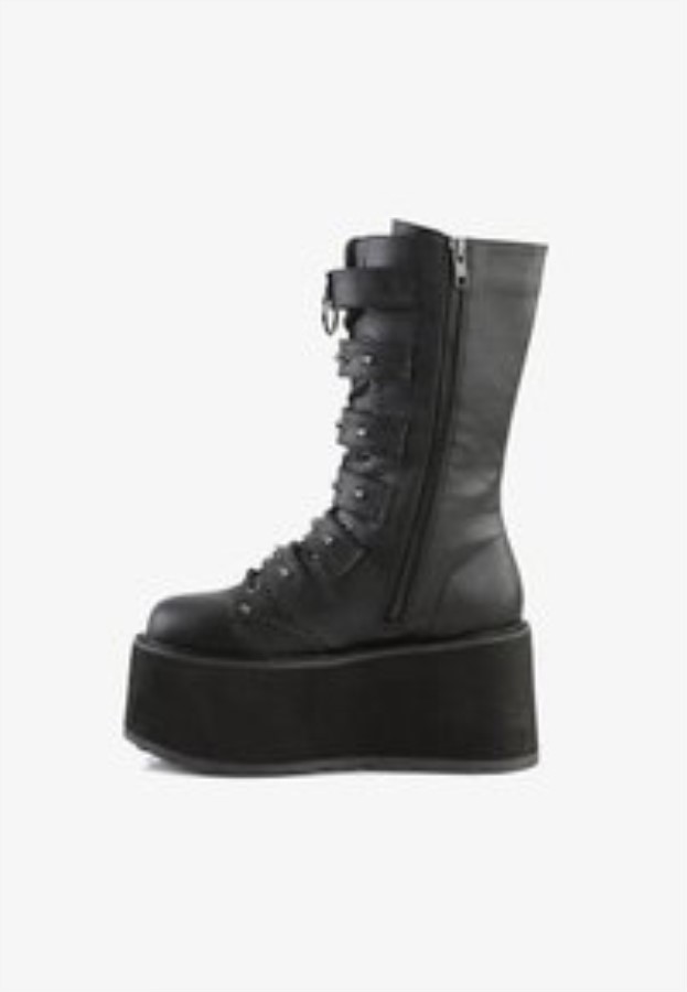 Demonia Australia Black Cowboybiker Ankle Boot