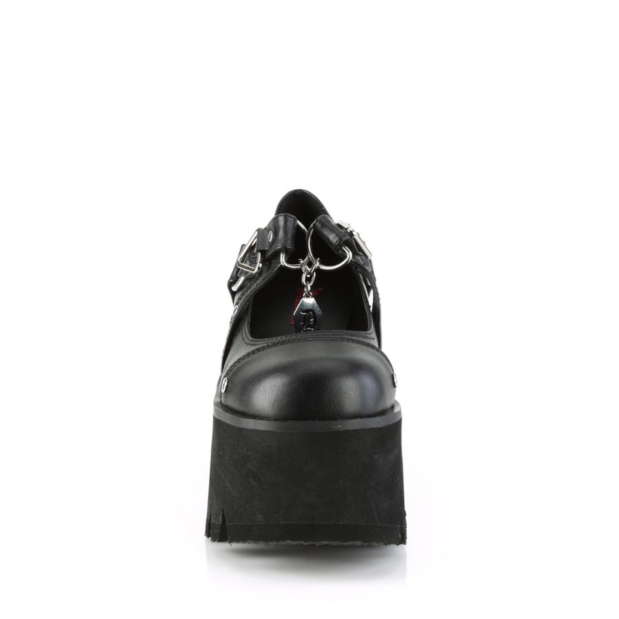 Demonia Australia Black Str Vegan Leather Emily-377