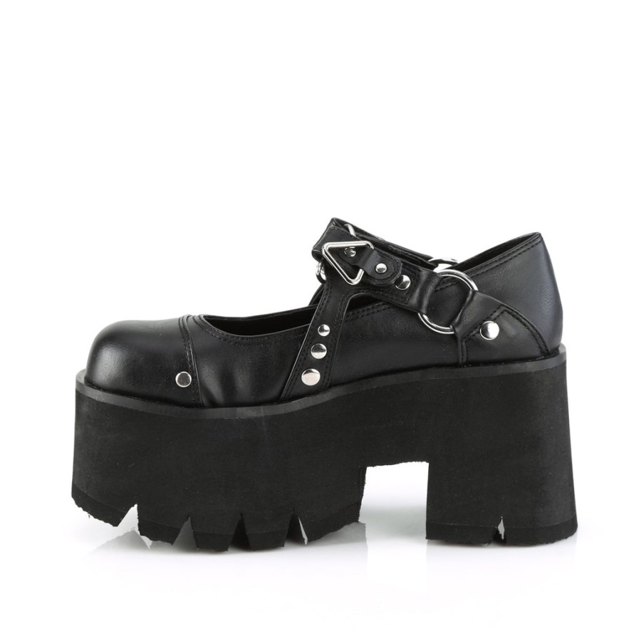 Demonia Australia Black Str Vegan Leather Emily-377