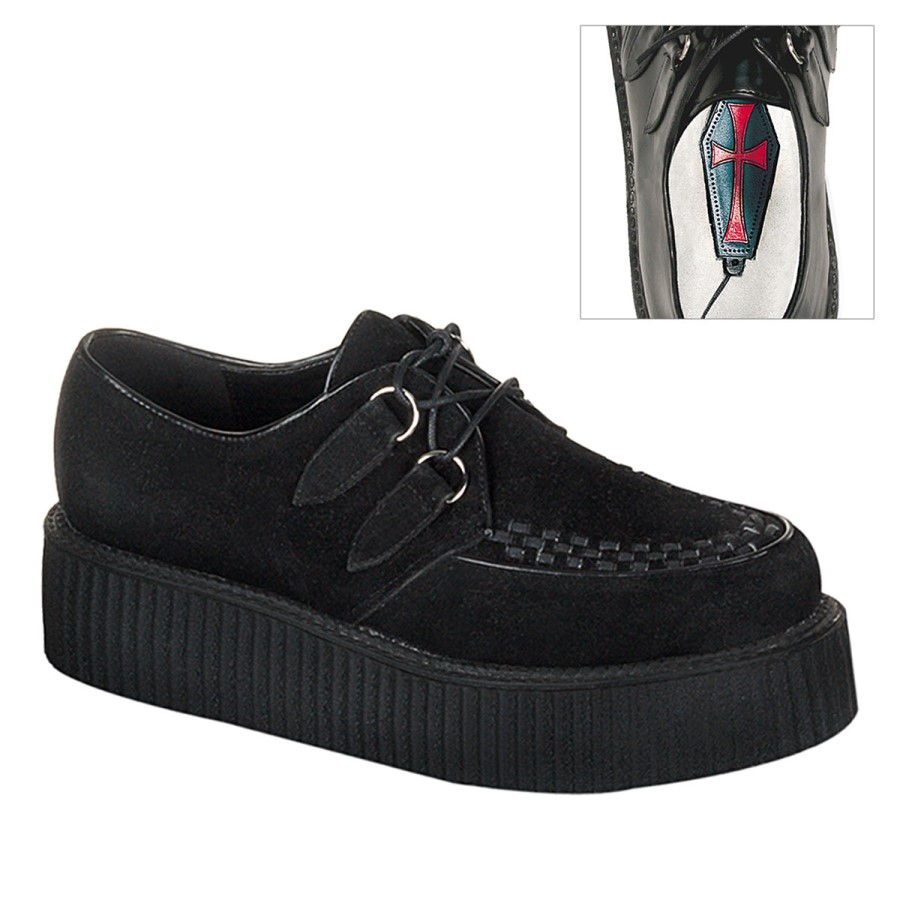 Demonia Australia Black Suede Creeper-402S