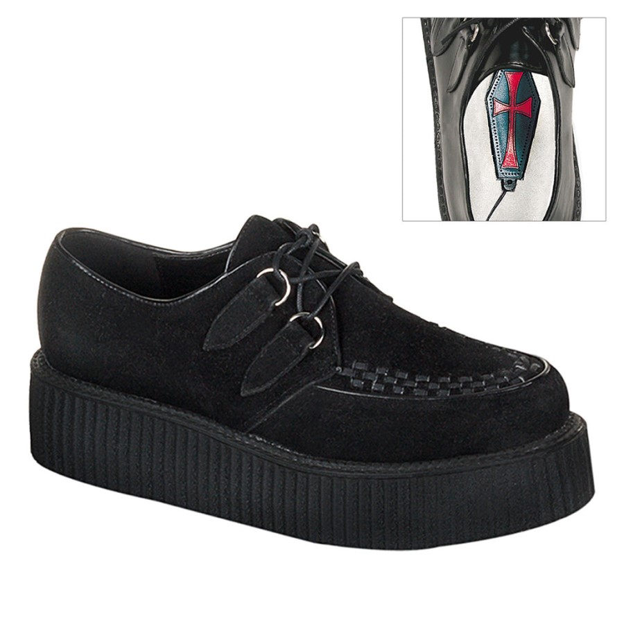 Demonia Australia Black Suede Creeper-402S