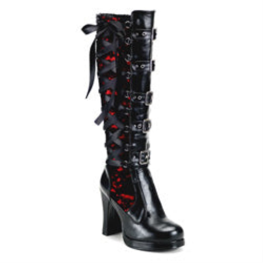 Demonia Australia Black Vegan Leather Bratty-206
