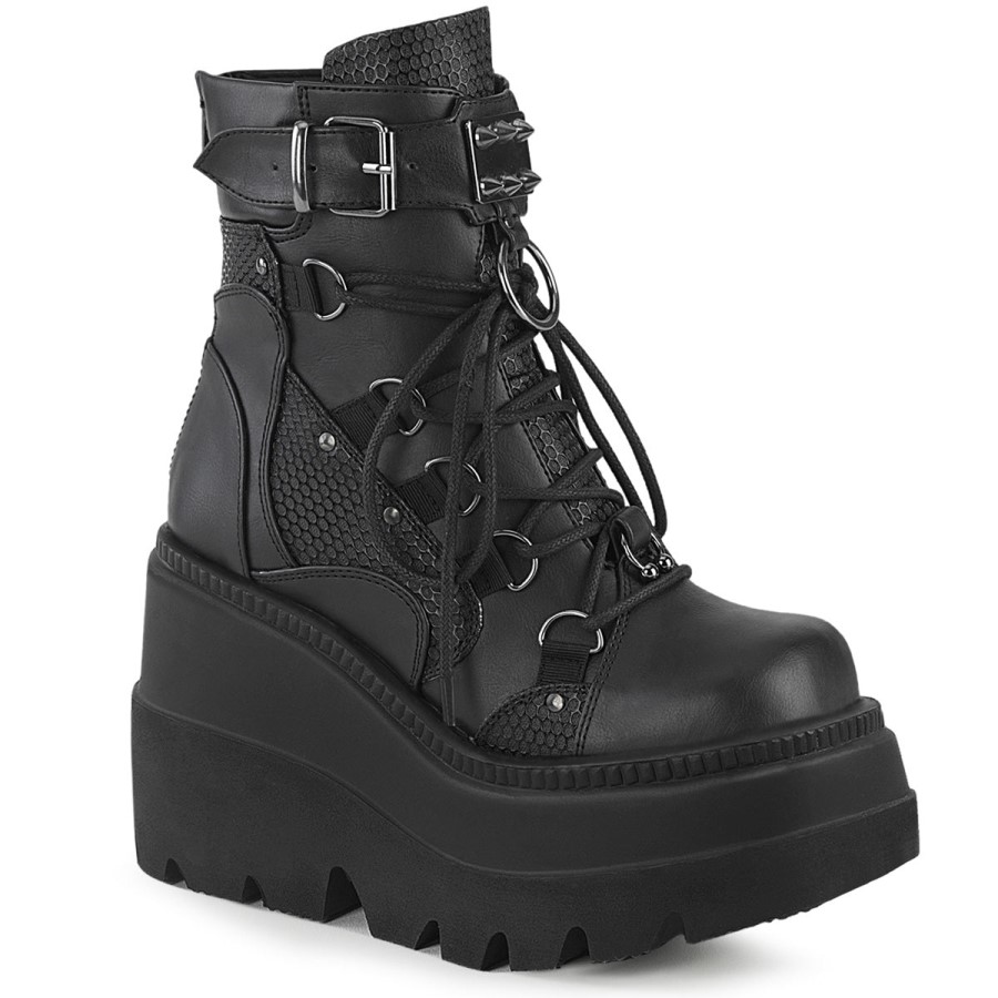 Demonia Australia Black Vegan Leather Dank-101