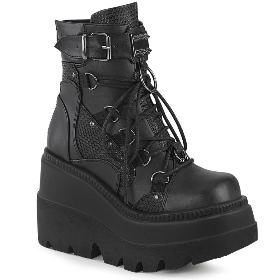 Demonia Australia Black Vegan Leather Dank-101