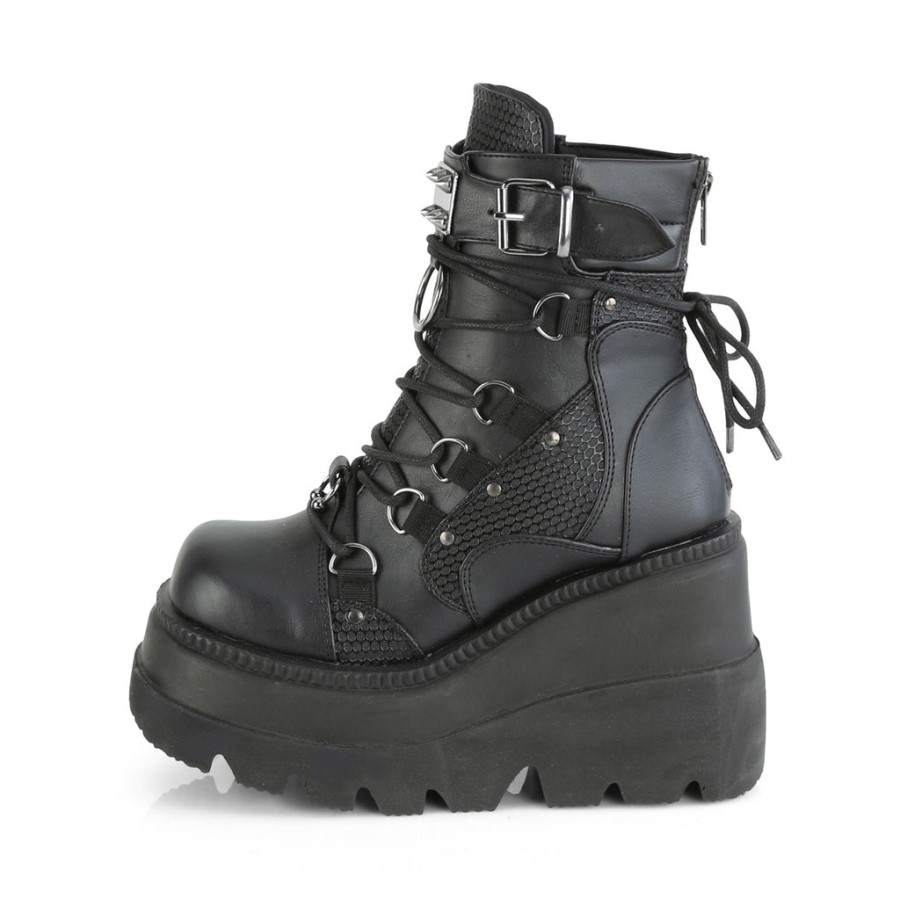 Demonia Australia Black Vegan Leather Dank-101