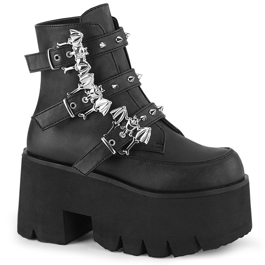 Demonia Australia Black Vegan Leather Flip-05