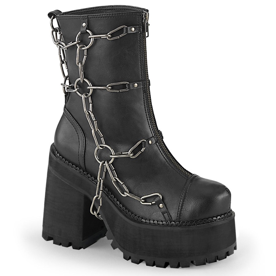Demonia Australia Black Vegan Leather Funn-15