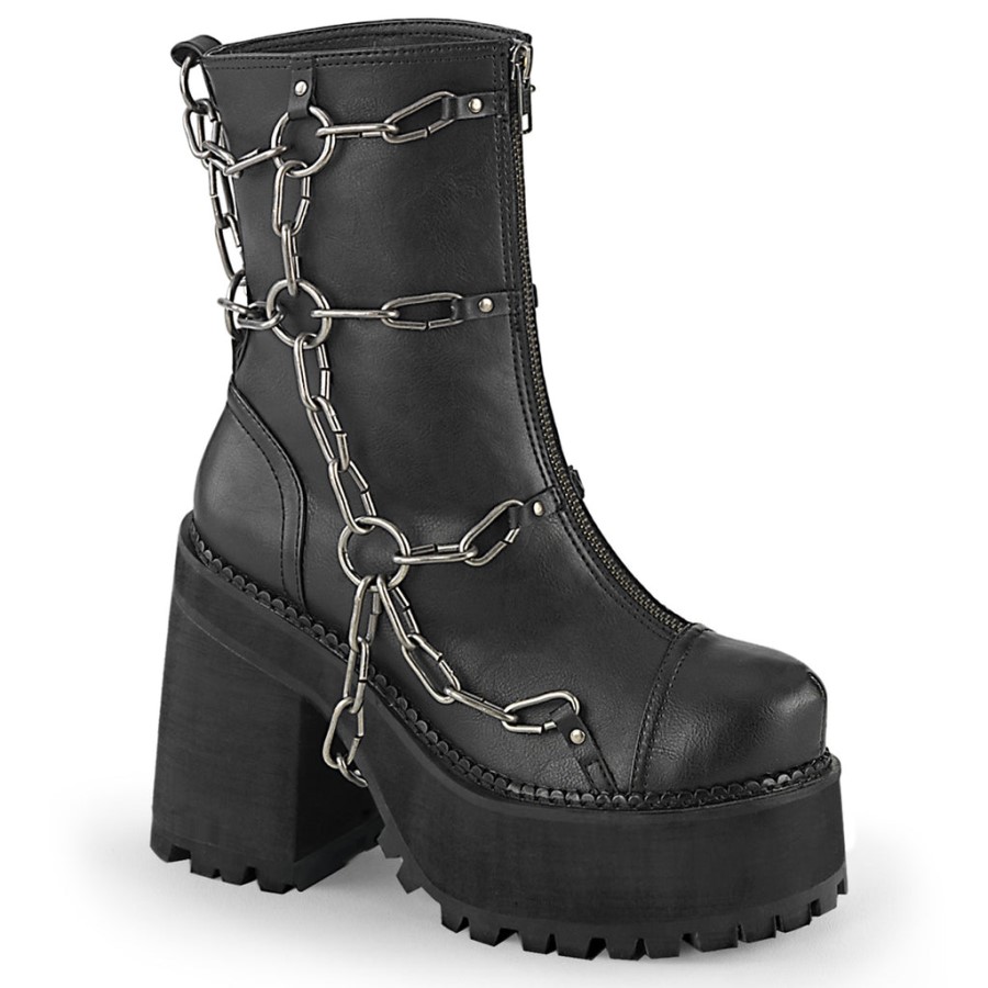Demonia Australia Black Vegan Leather Funn-15