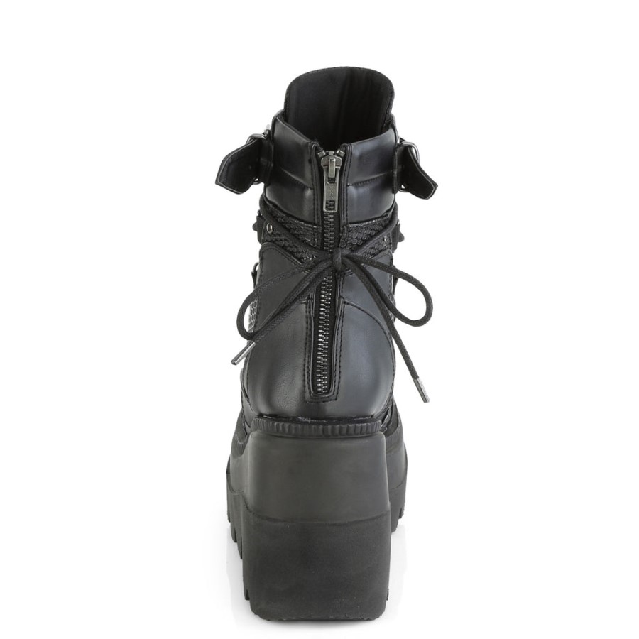 Demonia Australia Black Vegan Leather Poison-101