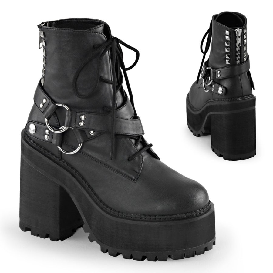 Demonia Australia Black Vegan Leather Stomp-13