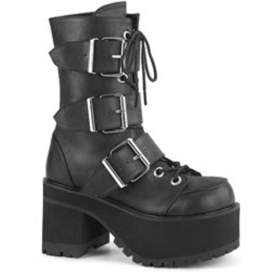 Demonia Australia Black Vegan Leather Warlock-70